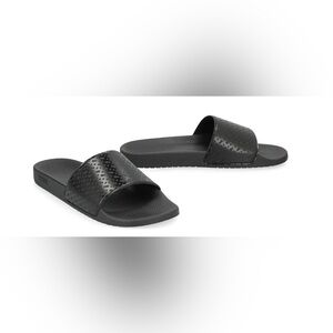 Hugo Boss Black Patterned Slide Sandals